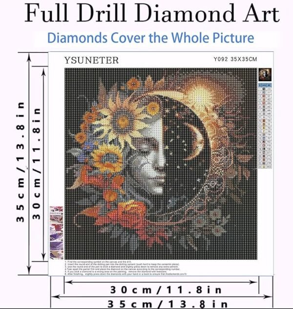 Sun and Moon Diamond Art Kits for Adults