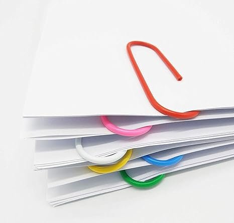 Vinaco Paper Clips Colorful, 400PCS Medium and Jumbo（1.3 inch & 2 inch）