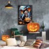 eniref Diamond Art Kits for Adults,Halloween Cat Pumpkin DIY 5D Round Full Drill Diamond Painting
