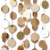 TTSAM 6 Pcs Glitter Champagne Gold Paper Circle Dots Garland (52 Feet)