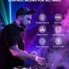DJ Lights for Parties, Pro 6 in 1 DMX & Sound Activated Laser Light Show Machine with Disco Ball Light, RGBW & UV Strobe Party Lights