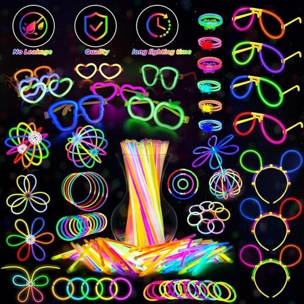 New Year Party Favors for Adults Kids, Glow Party Favors, Neon Light Up Party Favors 27 Rave Accessories, 56 LED Light Up Toys