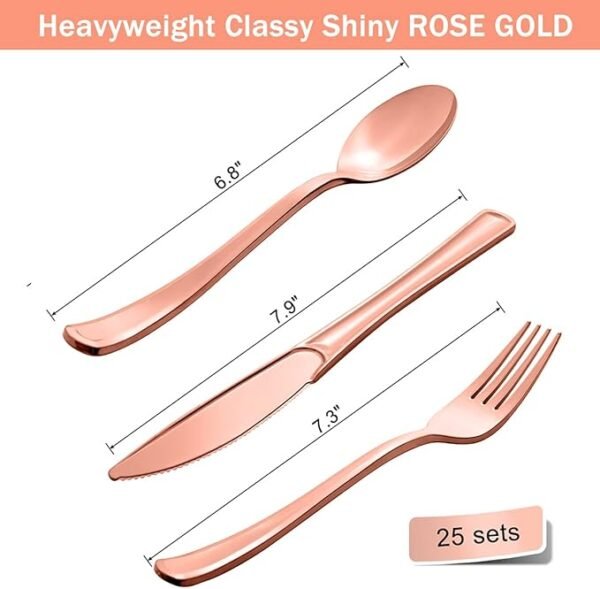 HOMIX 175 Pieces Rose Gold Party Supplies