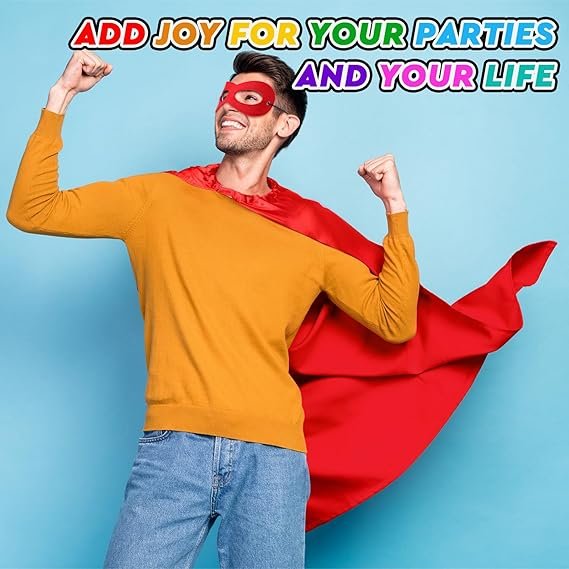 Leyndo 16 Set Party Capes and Masks Bulk for Women Men Group