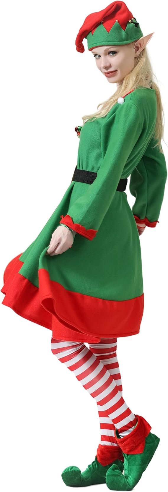 13 Pcs Women Christmas Elf Costume Party Christmas Elf Accessory