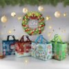 PARSUP Christmas Gift Bags,Christmas Tote Bags with Handles, Christmas Treat Bags
