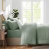 CozyLux Sage Green Comforter Set Queen 7 Pieces Bed in a Bag Sage Green Comforter Queen Size Comforters Bedding Sets