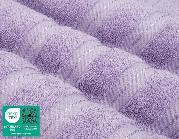 American Soft Linen Luxury 6 Piece Towel Set, 2 Bath Towels 2 Hand Towels 2 Washcloths, 100% Cotton Turkish Towels for Bathroom