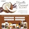 Bath and Body Gift Basket For Women and Men – 9 Piece Set of Vanilla Coconut Home Spa Set