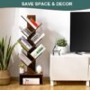 Yoobure Tree Bookshelf - 6 Shelf Retro Floor Standing Bookcase