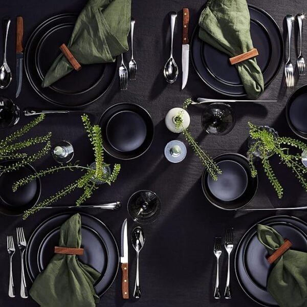 4 Stone Lain Coupe Dinnerware Set, Service For 4