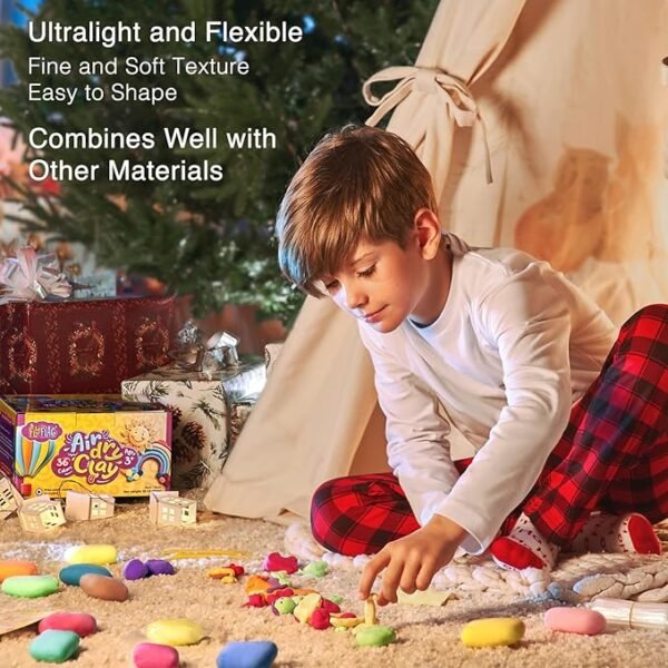 FlyFlag Air Dry Clay - 36 Colors, Soft & Ultra Light, Modeling Clay for Kids