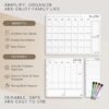 POBE All In One Calendar Magnetic Board for Home, School, Office