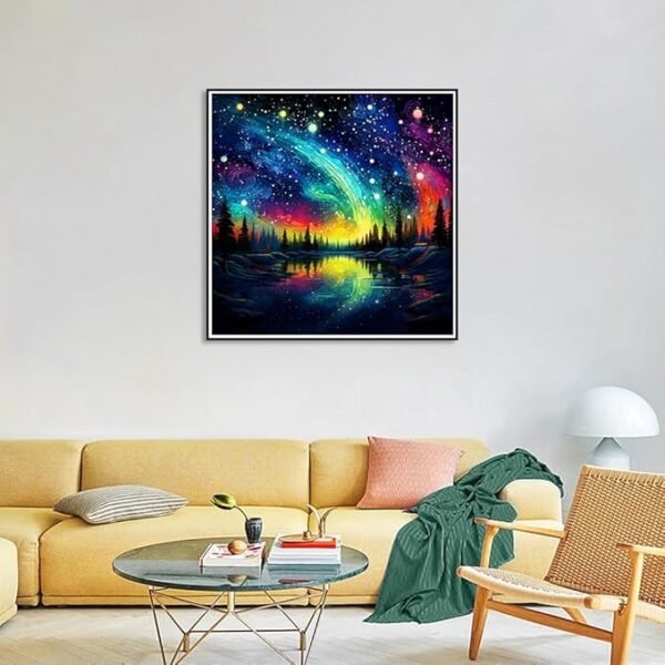 Ekuxom Starry Night Diamond Painting Kits for Adults, Aurora Diamond Art Kits for Adults