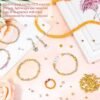2160 Pieces Gold Spacer Beads Set, Assorted Round Star Gold Beads for Bracelet