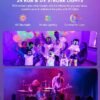 DJ Lights for Parties, Pro 6 in 1 DMX & Sound Activated Laser Light Show Machine with Disco Ball Light, RGBW & UV Strobe Party Lights