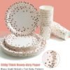 HOMIX 175 Pieces Rose Gold Party Supplies