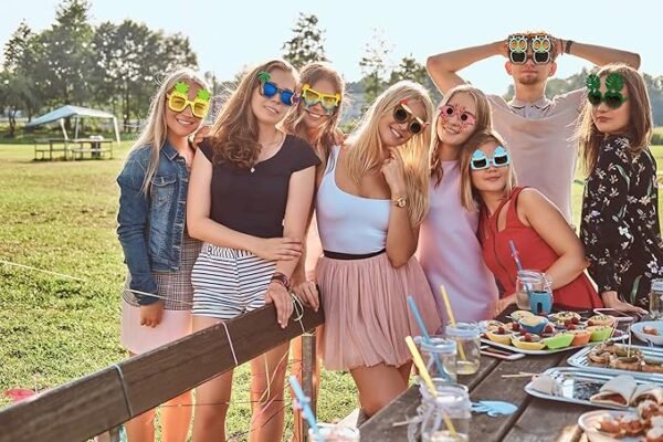Ocean Line Luau Party Sunglasses - 9 Pairs Funny Hawaiian Glasses