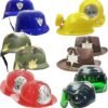 Liberty Imports 6 PACK - Dress Up Pretend Career Role Play Hard Hats & Helmets
