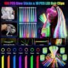 148 PCS Glow in the Dark Party Supplies, 16 PCS Glow Fiber Optic Wands