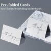 Thank You Cards with Kraft Envelopes and Matching Stickers, Bulk Pack of 100, 4x6 Inch Minimalistic Design