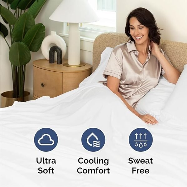 Queen Size 4 Piece Sheet Set - Comfy Breathable & Cooling Sheets