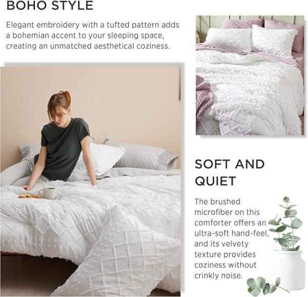 Bedsure Queen Comforter Set - White Comforter