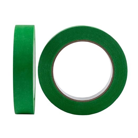 Lichamp 10 Pack Green Painters Tape 1 inch, Medium, 1 inch x 55 Yards x 10 Rolls
