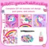 Girls Gifts DIY Toy Set 3PCS 7.9-Inch, Pom Pom Crafts & Art Kits Unicorn Crafts Gifts for Girls Age 2 3 4 5 6
