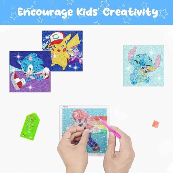 4 Pack Diamond Art Painting Kits for Kids - Arts and Crafts for Kids Ages 8-12