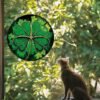 MATIHAY Shamrock Clover Acrylic Window Hanging, St Patrick's Day Decorations Good Luck Clover
