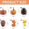 20 Pcs Realistic Pumpkin Decorating Kit, Pumpkin Decor with Maple Leaves