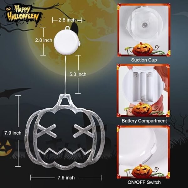 LOLStar Halloween Decorations 3 Pack Orange Pumpkin