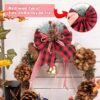 JOHOUSE 6PCS Christmas Red Buffalo Plaid Bows, 6 x 5 Inch Decorative Christmas Bows
