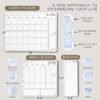 POBE All In One Calendar Magnetic Board for Home, School, Office