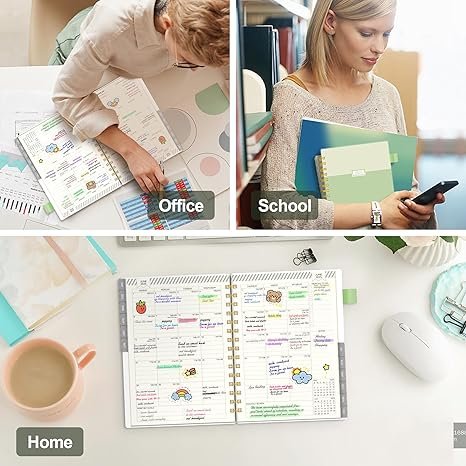 AIMPEAK  2025 Daily Planner with Monthly Tabs ,Green, 5.5"x8.5"