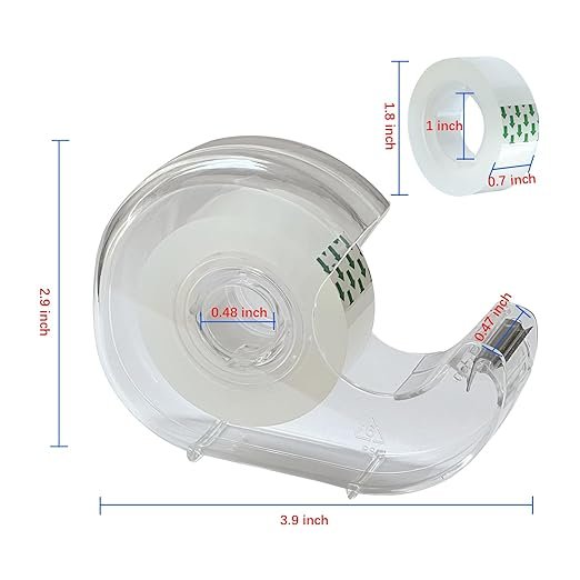 Minghaoda Clear Tape, 3/4 in, Dispensered, 16 Packs