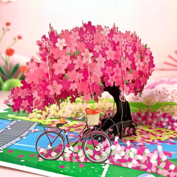 1 Cherry Blossom 3D Pop Up Card Valentine Gift for Her