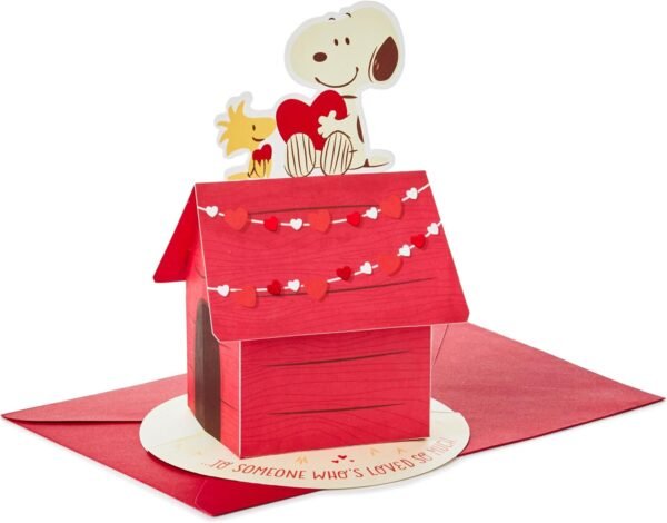 Snoopy Woodstock 3D Pop Up Valentine Card for Kids