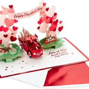 Vintage Red Truck 3D Pop Up Valentine Card for Him