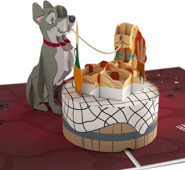 Valentines Day Disney Lady Tramp 3D Pop Up Card