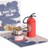 Happy Birthday 3D Pop Up Fire Extinguisher Humor Card