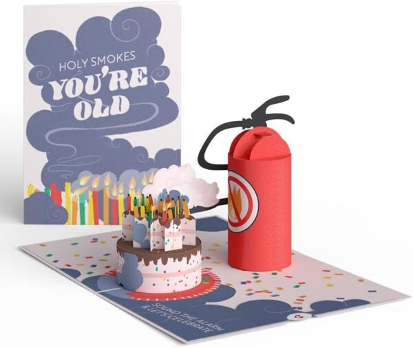 Happy Birthday 3D Pop Up Fire Extinguisher Humor Card