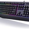 1 104-Key Rainbow LED Wired Silent Gaming Keyboard PC