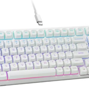 1 99-Key RGB Hot-Swappable Mechanical Gaming Keyboard White