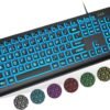 Large Print USB Backlit Wired Keyboard for PC