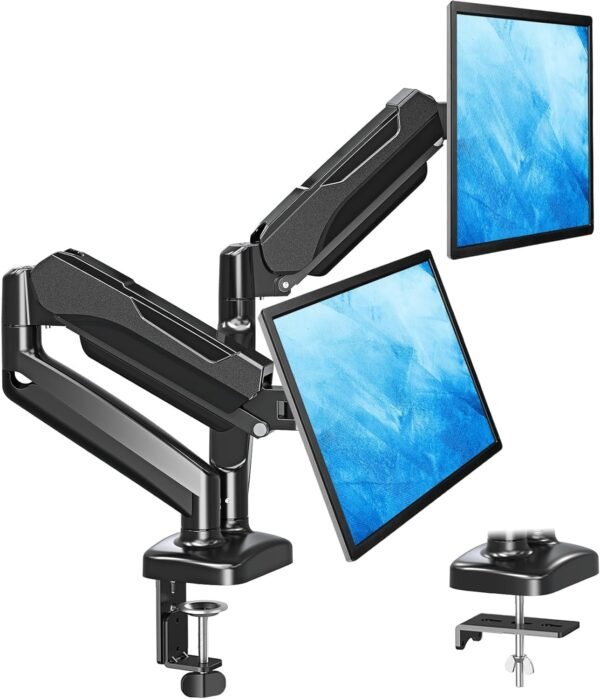 Dual Monitor Desk Mount Adjustable Arms VESA Stand
