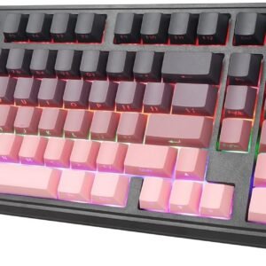 Wireless 96% Mechanical RGB Gaming Keyboard Hot-Swappable Pink