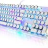 1 Retro Typewriter Mechanical Keyboard RGB Backlit Wired Gaming