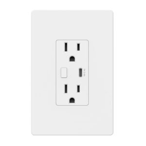 Smart Wall Outlet Dual Plugs USB Type-C Control